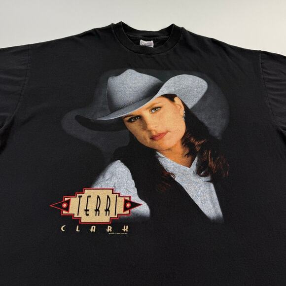 Vintage Terri Clark Country Music Western Poor Poor Pitiful Me 90s Shirt XXL - Picture 2 of 8
